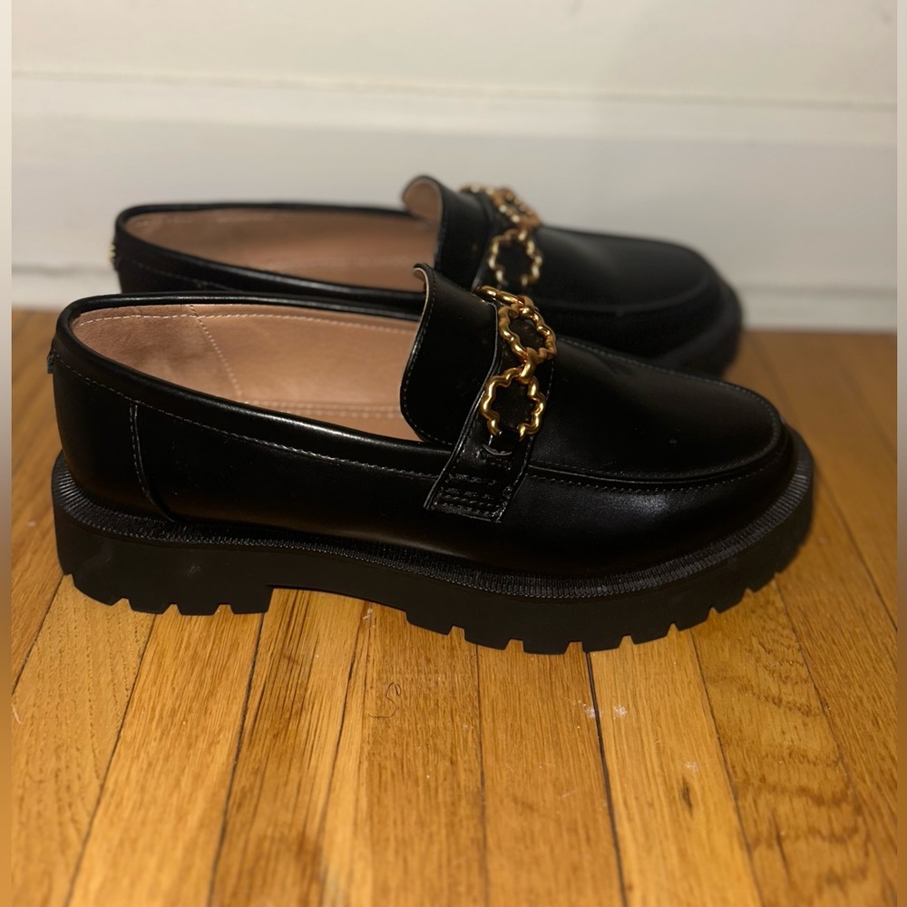 Black Sam & Libby Chunky Loafers size 9